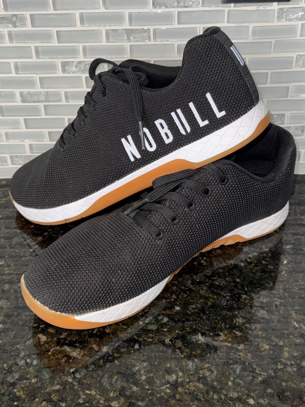 NOBULL Black Knit Trainers with Gum Toe Accent